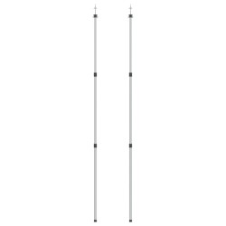 vidaXL Postes telescópicos de toldo 2 uds acero galvanizado 102-260 cm