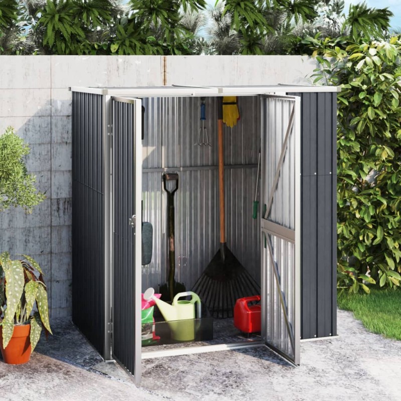 vidaXL Cobertizo de herramientas jardín acero galvanizado 161x89x161cm vidaXL Cobertizo de herramientas jardín acero galvanizado 161x89x161cm