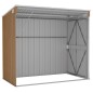 vidaXL Cobertizo jardín pared acero galvanizado marrón 118x194x178 cm vidaXL Cobertizo jardín pared acero galvanizado marrón 118x194x178 cm