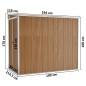vidaXL Cobertizo jardín pared acero galvanizado marrón 118x194x178 cm vidaXL Cobertizo jardín pared acero galvanizado marrón 118x194x178 cm
