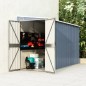 vidaXL Cobertizo de jardín pared acero galvanizado gris 118x288x178 cm vidaXL Cobertizo de jardín pared acero galvanizado gris 118x288x178 cm