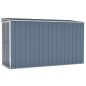 vidaXL Cobertizo de jardín pared acero galvanizado gris 118x288x178 cm vidaXL Cobertizo de jardín pared acero galvanizado gris 118x288x178 cm