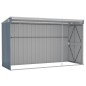 vidaXL Cobertizo de jardín pared acero galvanizado gris 118x288x178 cm vidaXL Cobertizo de jardín pared acero galvanizado gris 118x288x178 cm
