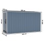 vidaXL Cobertizo de jardín pared acero galvanizado gris 118x288x178 cm vidaXL Cobertizo de jardín pared acero galvanizado gris 118x288x178 cm