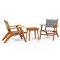 vidaXL Juego de bistró 3 piezas madera maciza de acacia vidaXL Juego de bistró 3 piezas madera maciza de acacia