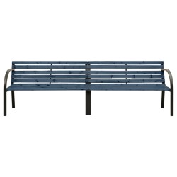 vidaXL Banco doble de jardín 241 cm madera de abeto chino gris