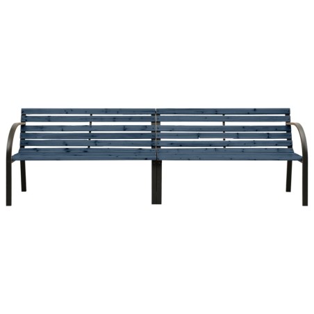 vidaXL Banco doble de jardín 241 cm madera de abeto chino gris