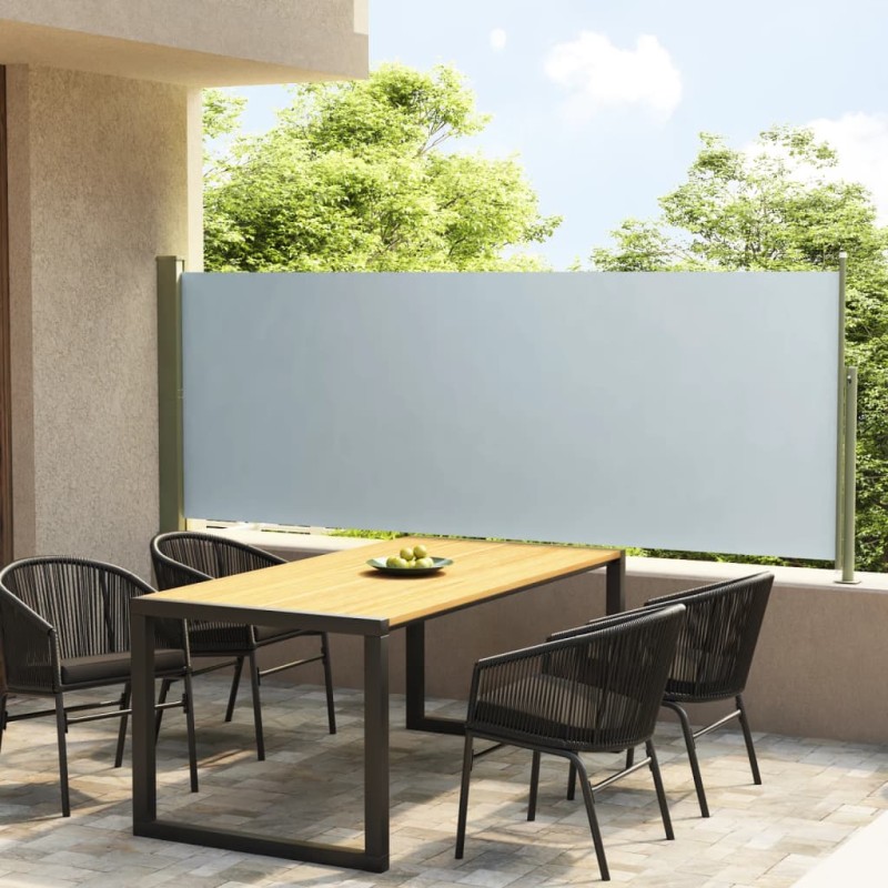 vidaXL Toldo lateral retráctil de jardín gris 117x300 cm vidaXL Toldo lateral retráctil de jardín gris 117x300 cm
