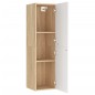 vidaXL Muebles TV 2 uds contrachapada blanco roble 30,5x30x110 cm vidaXL Muebles TV 2 uds contrachapada blanco roble 30,5x30x110 cm