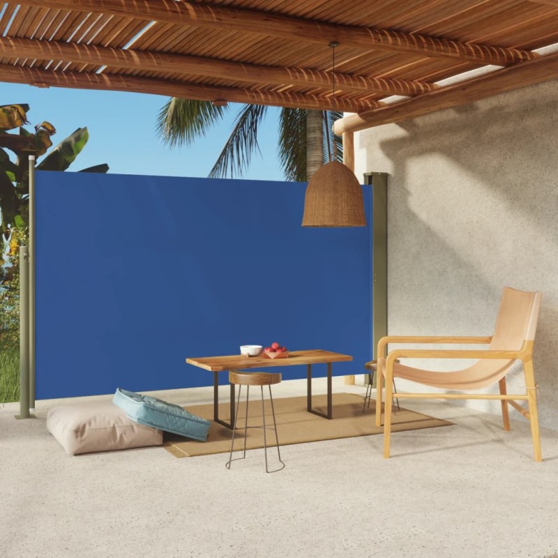vidaXL Toldo lateral retráctil de jardín azul 180x300 cm vidaXL Toldo lateral retráctil de jardín azul 180x300 cm