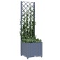 vidaXL Jardinera con enrejado PP gris oscuro 40x40x136 cm vidaXL Jardinera con enrejado PP gris oscuro 40x40x136 cm