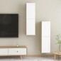 vidaXL Muebles TV 2 uds contrachapada blanco roble 30,5x30x110 cm vidaXL Muebles TV 2 uds contrachapada blanco roble 30,5x30x110 cm