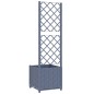 vidaXL Jardinera con enrejado PP gris oscuro 40x40x136 cm vidaXL Jardinera con enrejado PP gris oscuro 40x40x136 cm