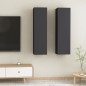 vidaXL Muebles para TV 2 uds madera contrachapada gris 30,5x30x110 cm vidaXL Muebles para TV 2 uds madera contrachapada gris 30,5x30x110 cm
