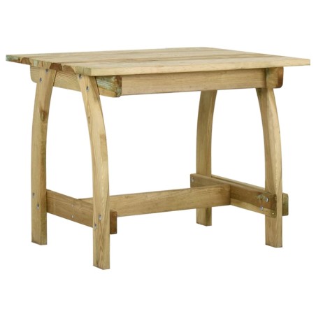 vidaXL Mesa de jardín de madera de pino impregnada 110x74x75 cm 