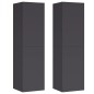vidaXL Muebles para TV 2 uds madera contrachapada gris 30,5x30x110 cm vidaXL Muebles para TV 2 uds madera contrachapada gris 30,5x30x110 cm
