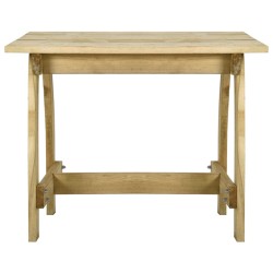 vidaXL Mesa de jardín de madera de pino impregnada 110x74x75 cm 