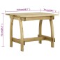 vidaXL Mesa de jardín de madera de pino impregnada 110x74x75 cm 