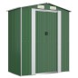 vidaXL Cobertizo de jardín acero galvanizado verde 192x108x223 cm vidaXL Cobertizo de jardín acero galvanizado verde 192x108x223 cm