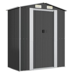 vidaXL Cobertizo de jardín acero galvanizado antracita 192x108x223 cm