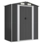 vidaXL Cobertizo de jardín acero galvanizado antracita 192x108x223 cm