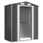 vidaXL Cobertizo de jardín acero galvanizado antracita 192x108x223 cm