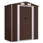 vidaXL Cobertizo jardín acero galvanizado marrón oscuro 192x108x223 cm vidaXL Cobertizo jardín acero galvanizado marrón oscuro 192x108x223 cm