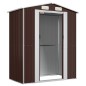vidaXL Cobertizo jardín acero galvanizado marrón oscuro 192x108x223 cm vidaXL Cobertizo jardín acero galvanizado marrón oscuro 192x108x223 cm