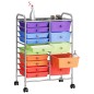 vidaXL Carrito de almacenaje portátil XXL 15 cajones plástico multicolor vidaXL Carrito de almacenaje portátil XXL 15 cajones plástico multicolor