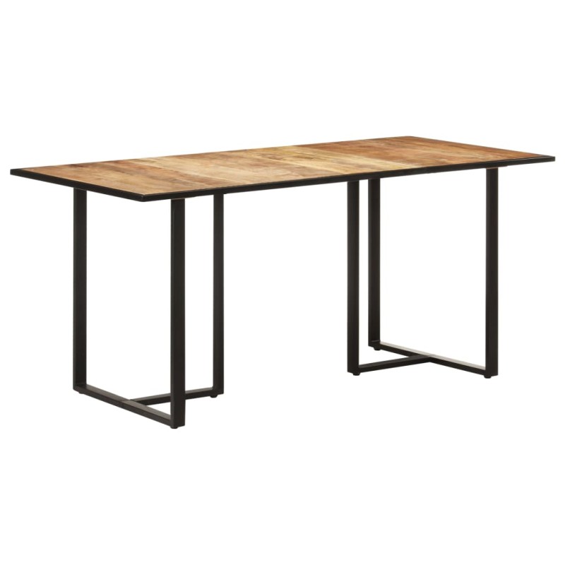 vidaXL Mesa de comedor madera de mango rugosa 160 cm vidaXL Mesa de comedor madera de mango rugosa 160 cm