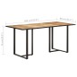 vidaXL Mesa de comedor madera de mango rugosa 160 cm vidaXL Mesa de comedor madera de mango rugosa 160 cm