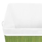 vidaXL Cesta para la ropa sucia de bambú de una sección verde 83 l