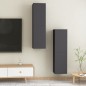 vidaXL Muebles para TV 2 uds madera contrachapada gris 30,5x30x110 cm vidaXL Muebles para TV 2 uds madera contrachapada gris 30,5x30x110 cm