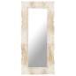 vidaXL Espejo de madera maciza de mango blanco 110x50 cm vidaXL Espejo de madera maciza de mango blanco 110x50 cm