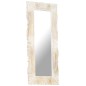 vidaXL Espejo de madera maciza de mango blanco 110x50 cm vidaXL Espejo de madera maciza de mango blanco 110x50 cm