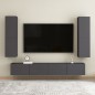 vidaXL Muebles para TV 2 uds madera contrachapada gris 30,5x30x110 cm vidaXL Muebles para TV 2 uds madera contrachapada gris 30,5x30x110 cm