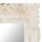 vidaXL Espejo de madera maciza de mango blanco 110x50 cm vidaXL Espejo de madera maciza de mango blanco 110x50 cm