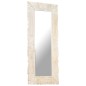 vidaXL Espejo de madera maciza de mango blanco 110x50 cm vidaXL Espejo de madera maciza de mango blanco 110x50 cm