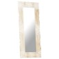 vidaXL Espejo de madera maciza de mango blanco 110x50 cm vidaXL Espejo de madera maciza de mango blanco 110x50 cm