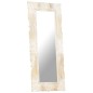 vidaXL Espejo de madera maciza de mango blanco 110x50 cm vidaXL Espejo de madera maciza de mango blanco 110x50 cm