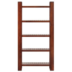 vidaXL Librería de madera maciza de acacia marrón miel 85x30x166 cm 
