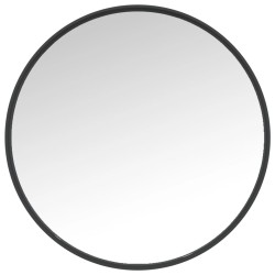 vidaXL Espejo de pared negro 50 cm
