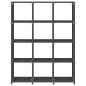 vidaXL Estantería de 12 cubos de tela gris 103x30x141 cm