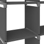vidaXL Estantería de 12 cubos de tela gris 103x30x141 cm
