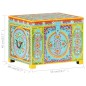 vidaXL Caja almacenaje pintada a mano 50x40x40 cm madera mango maciza vidaXL Caja almacenaje pintada a mano 50x40x40 cm madera mango maciza