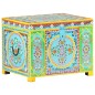 vidaXL Caja almacenaje pintada a mano 50x40x40 cm madera mango maciza vidaXL Caja almacenaje pintada a mano 50x40x40 cm madera mango maciza