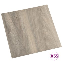 vidaXL Lamas para suelo autoadhesivas 55 piezas PVC 5,11 m² gris taupe