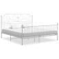 vidaXL Estructura de cama de metal blanco 180x200 cm vidaXL Estructura de cama de metal blanco 180x200 cm