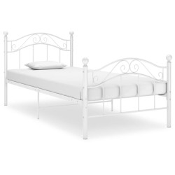 vidaXL Estructura de cama de metal blanco 100x200 cm