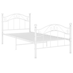 vidaXL Estructura de cama de metal blanco 100x200 cm